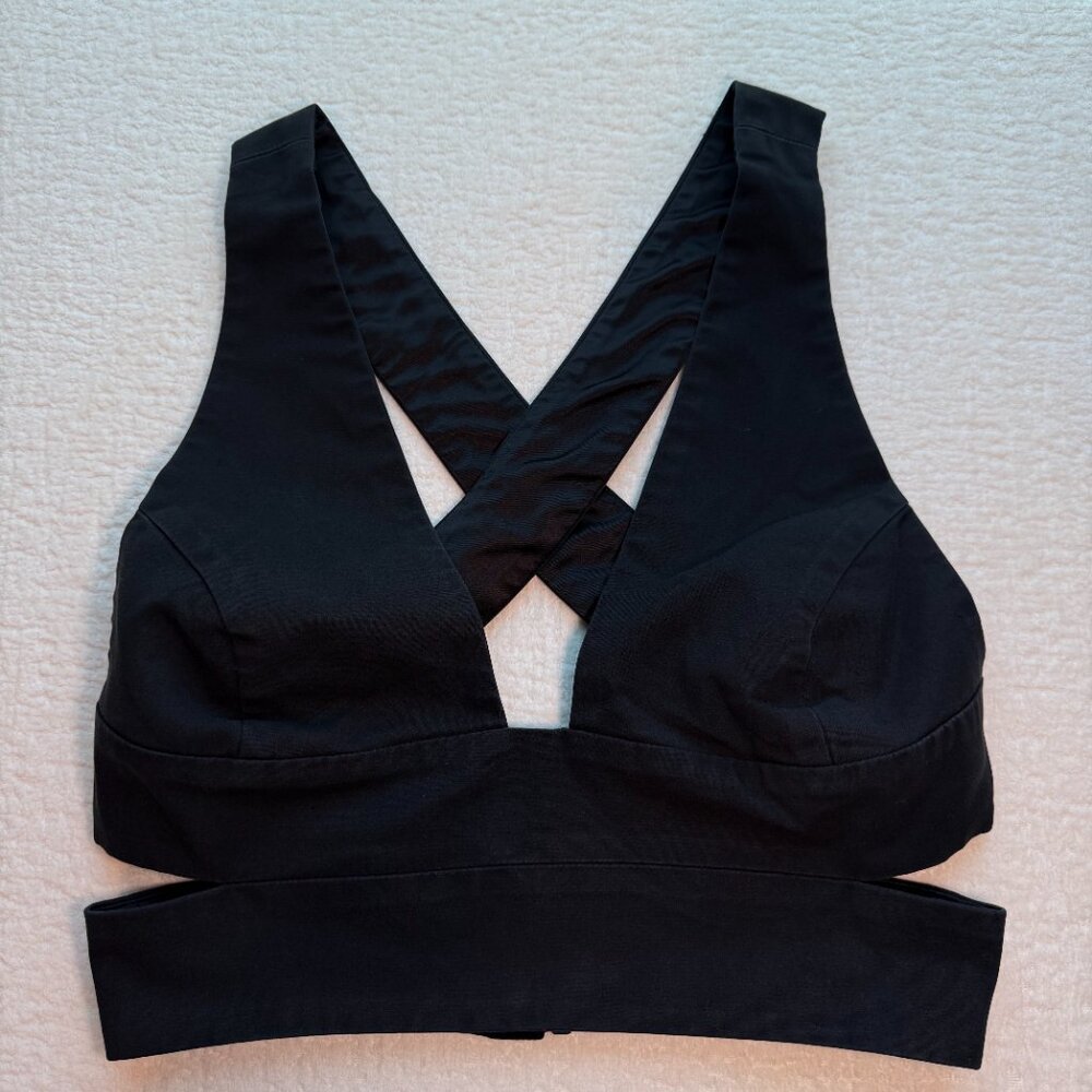 Bardōt crop top / cross back / zip-up